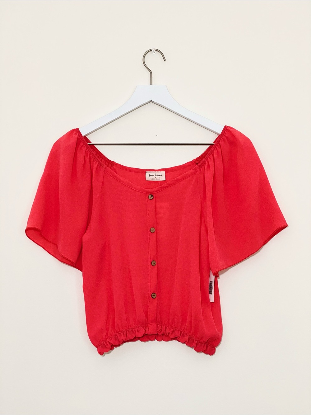 NWT Free Kisses Mango offshoulder blouse (Size S)